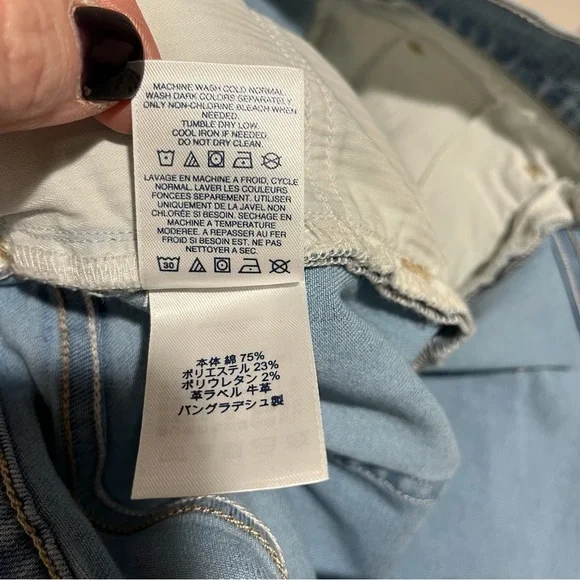 Lands End High Rise Straight Ankle Jeans Light Wash Plus Size 16 - Picture 10 of 11